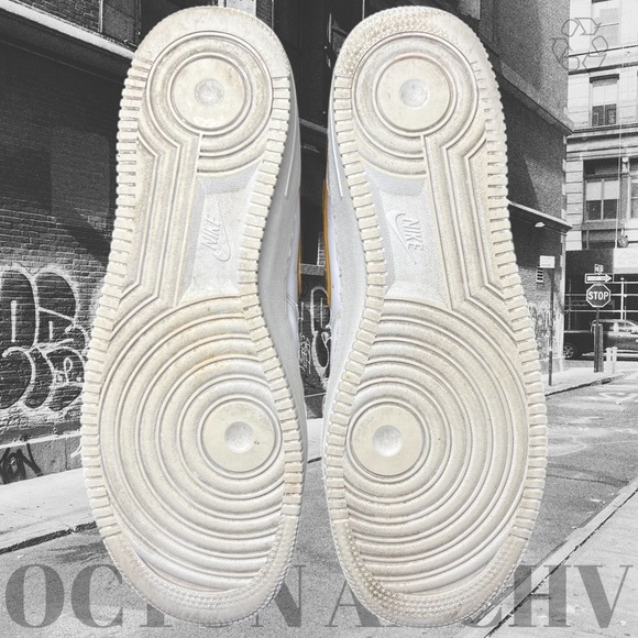 Size 12 Riccardo Tisci x Nike Air Force 1 Mid SP 'White Baroque Brown' Pre-owned - Picture 7 of 10